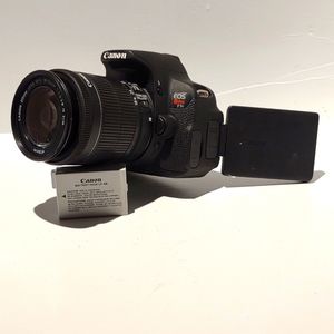 Canon EOS Rebel T5i digital camera, Black w/ Silver lettering, EFS 18-55mm